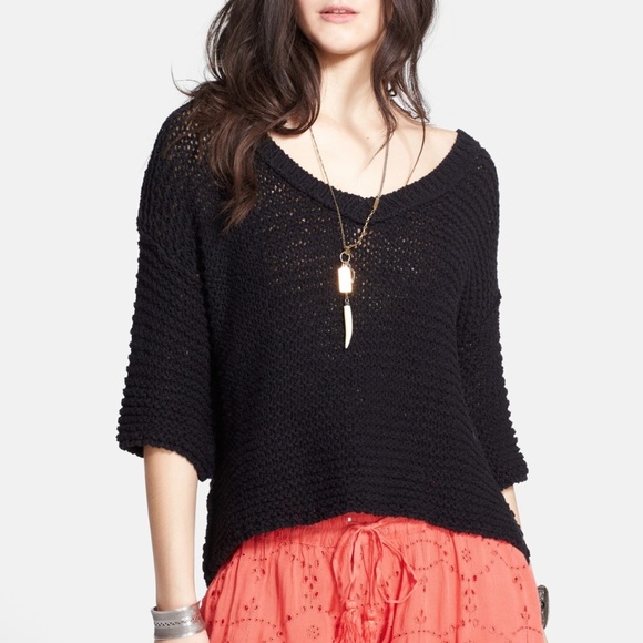 black chunky sweater